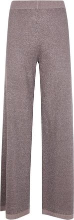D.exterior Wijde Gebreide Broek - Dames - Wijde Broeken - Bruin - S - Polyester - Broeken