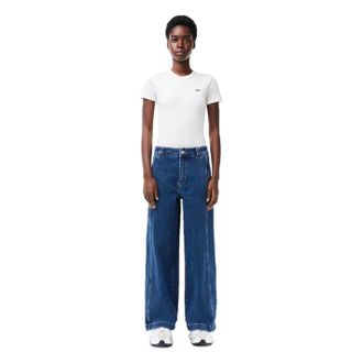 Lacoste Damesjeans met relaxte pasvorm (Medium Blauw)