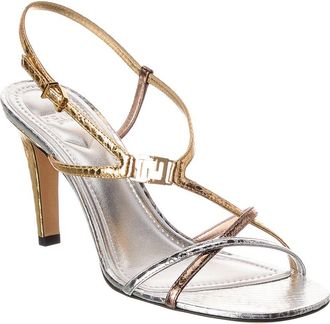 Fendi Dnu Inv Fendi Ffold Snakeskin Sandal