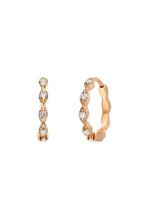 Sethi Couture Eleanor Diamond Huggie Hoop Earrings in Rose Gold at Nordstrom