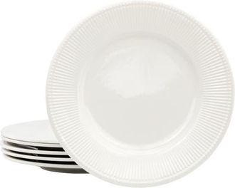 Elama Gretel 6 Piece Round Stoneware Dinner Plate Set White at Nordstrom
