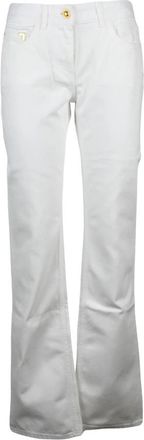 Palm Angels Straight Jeans - Dames - Flared Jeans - Wit - W25 - Katoen - Jeans