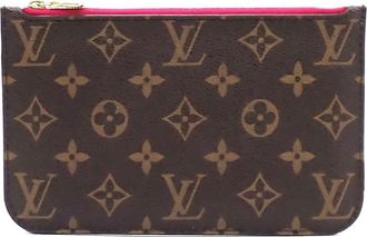 Louis Vuitton Neverfull Pochette Monogram Canvas Brown Canvas Bag (Pre-Owned)