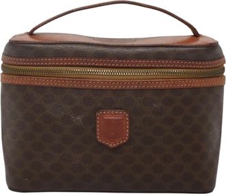 Celine Vanity Brown Canvas Clutch Bag (Pre-Owned)