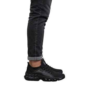 Generic Fashionable Sneakers, Lightweight Breathable Low-Top Running Shoes, Walking Shoes Cushion Comfortable, Unisex (Black,12.5)