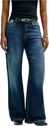 Guess Bellflower Wijde Jeans - Dames - Loose Fit Jeans - Blauw - W25 - Katoen - Jeans