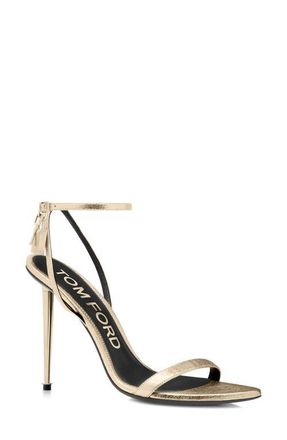 Tom Ford Padlock Sandal in Pale Gold at Nordstrom, Size 10.5Us