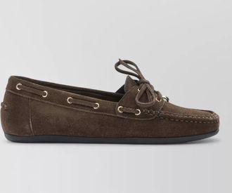 Ferragamo suede leather loafers