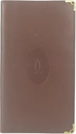 Cartier Must Bordeaux Leather Bill Wallet (Bi-Fold) (Pre-Owned)