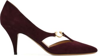 Ferragamo 70 mm pumps met uitgesneden details - Rood