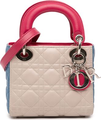 Dior Pre-owned Womens Lady Top Handle Bag - Lilac Leather - One Size