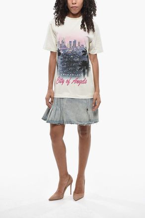 Balenciaga Mini Tee Dress with Pleated Skirt Balenciaga