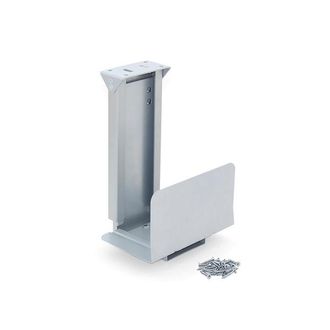 Emuca Soporte Para Cpu, Acero, Pintado Aluminio, Soporte Que Permite Alojar La Cpu Bajo La Mesa De Oficia O El Escritorio.se Monta En La Parte Inferior De -