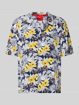 HUGO BOSS Relaxed Fit Freizeithemd aus reiner Viskose Modell BEACH in GELB, Gr&ouml;&szlig;e XXL