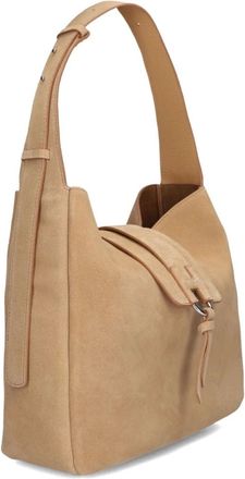 Hogan Tassen, Dames, Bruin, ONE Size, Su&egrave;de, H01x Hobo Verticale