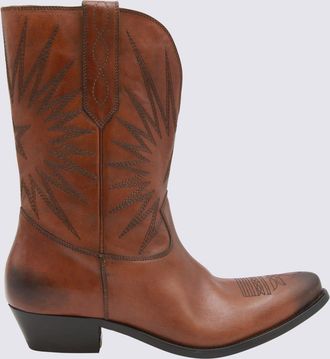 Golden Goose Tan Leather Boots