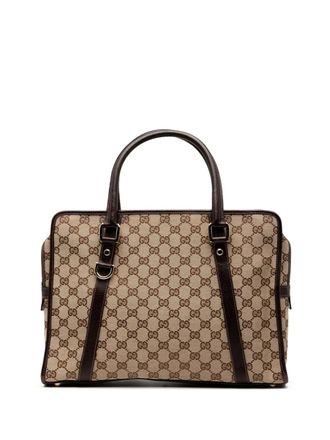 Gucci 2000-2015 GG Canvas Abbey D Ring boston bag - women - Canvas/Calf Leather - One Size - Brown