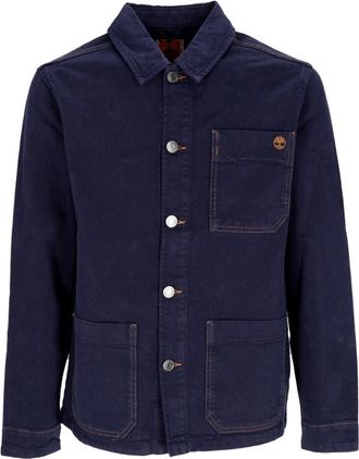 Timberland Indigo Workwear Chore Jacket - Heren - Zomerjassen - Blauw - M - Katoen - Jassen