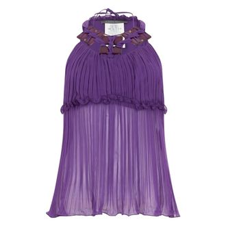 Alberta Ferretti Sleeveless Top - female - Alberta Ferretti - Sleeveless Tops - Purple - S - Tops