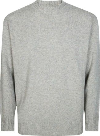 Amaranto Rotture Ronde Hals Trui - Heren - Ronde hals truien - Grijs - M - Wol - Truien & Vesten
