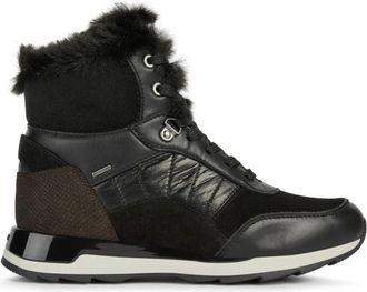 Geox Neaneko ABX Enkellaarsjes - Dames - Winterlaarzen - Zwart - 37 EU - Leer - Schoenen
