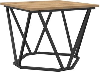 vidaXL Mesa de Café 3 pcs Roble artesanal Madera Ingenierizada y Acero vidaXL