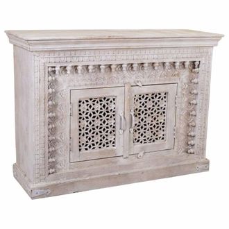 Wanderlust Deco Recibidor de madera blanco 112x38x82