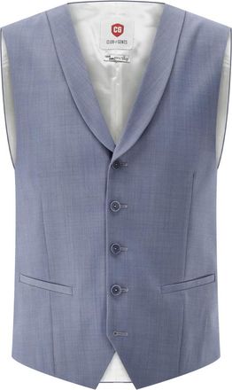 Club of Gents Blauwe Vesten - Heren - Gillet - Blauw - S - Katoen - Kostuums