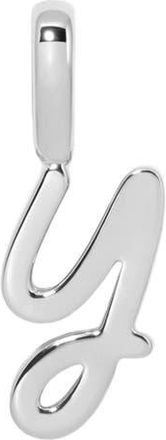 Made by Mary Script Initial Charm Silver in Silver Initial Y at Nordstrom