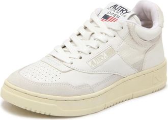 Autry Open Mid - Heren - Sneakers - Wit - 36 EU - Leer - Schoenen