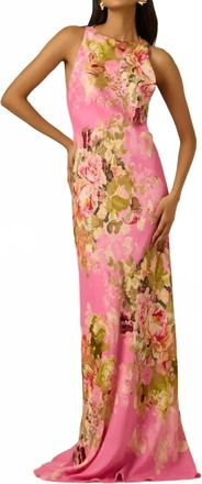 Hemant & Nandita Saro Bias Maxi Dress In Pink