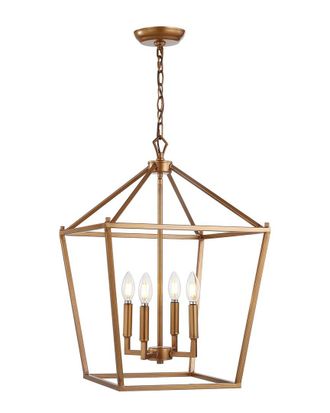 Jonathan Y Designs Jonathan Y 4-Light Pagoda Gold Pendant