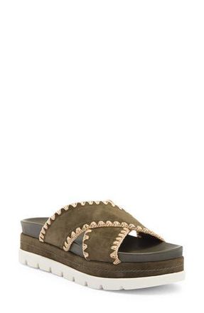J/Slides Boo Platform Slide Sandal in Khaki at Nordstrom Rack, Size 7.5