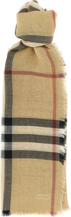 Burberry Beigekleurige Wol Foulard