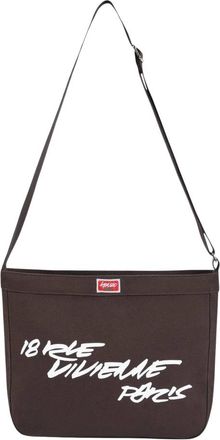 Kenzo Cross Body Bags, male, Black, ONE SIZE, Utility Large Canvas Shoulder Bag