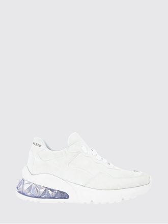 Philipp Plein Low-Top Leather and Suede Trainers with Contrasting Rear Logo