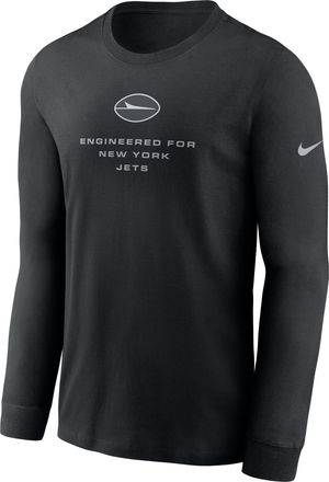 Nike New York Jets Team Issue Nike Mens Dri-FIT NFL Long-Sleeve T-Shirt in Black | 02EW00A72-ZSZ