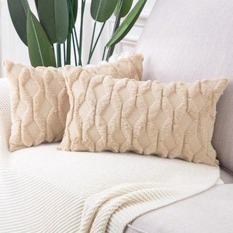 OEM Juego De 2 Fundas De Almohada De Lujo De 30x50 Cm, Fundas De Coj&iacute;n De Terciopelo Suave Y Afelpado