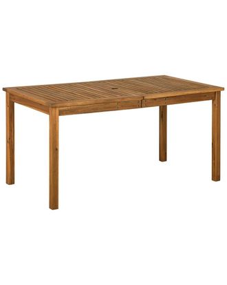 Hewson Acacia Wood Patio Outdoor Dining Table