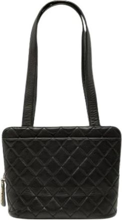 Chanel Pre-owned Quilted Lambskin Shoulder Bag - Dames - Vintage Schoudertas - Zwart - ONE Size - Leer - Vintage