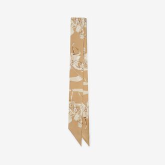 Burberry Skinny Archive Knight Silk Scarf