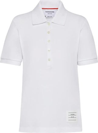 Thom Browne Polo a maniche corte - Bianco