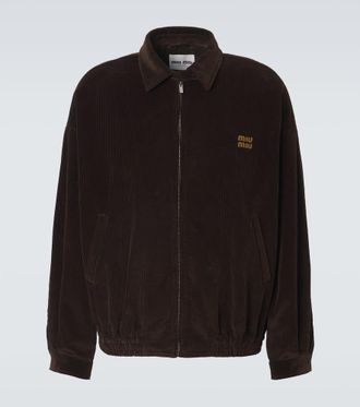 Miu Miu Cotton corduroy blouson jacket