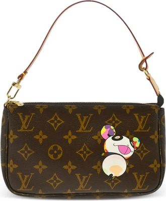 Louis Vuitton Borsa a mano Panda Pochette Accessoires Louis Vuitton x Takashi Murakami 2004 - Marrone