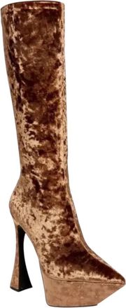 Jeffrey Campbell Womens Shego Knee High Platform Boot In Taupe