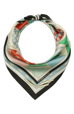 Kate Spade New York repatched silk square scarf in Blue/Green Multi at Nordstrom