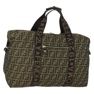 Fendi Pre-owned Weekend Bags, female, Brown, Size: ONE SIZE Pre-owned Canvas Weekend Bag