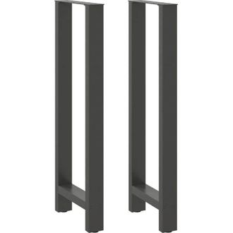 vidaXL Patas Para Mesa De Bar Antracita (2 Unidades, 50 X 110-111 Cm, Acero) Vidaxl