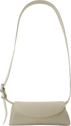 Jil Sander Womens Cannolo Mini Purse - - Leather - Eggshell - White Calfskin - One Size