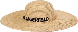 Karl Lagerfeld Modieuze breedgerande hoed - Dames - Hoeden - Beige - ONE Size - Accessoires